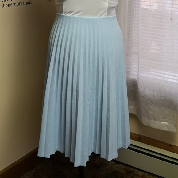 Vintage Dresses & Skirts - Vintage 1970s light blue accordion pleated skirt